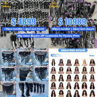 Extensions de cheveux naturels indiens vierges, ondulés, non traités, de temple, longs, alignés aux cuticules, pour femmes, vente en gros