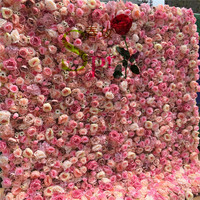 Rideau mural en fleurs de soie artificielles faites à la main SPR, design moderne pour mariage, Nouvel An chinois - Durable, respectueux de l'environnement