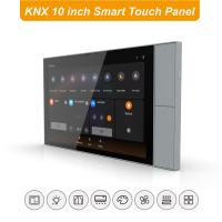 Contrôleur intelligent de sécurité domestique basé sur Android KNX, interrupteur mural avec écran tactile de 10 pouces pour l'automatisation des bâtiments