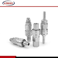 Konektor Pneumatik Saluran Udara Berlapis Krom Besi Tipe C SM+PM20, Konektor Pneumatik Pengunci Otomatis Quick-plug