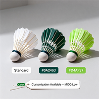 Volant de badminton d'entraînement en plumes de canard de qualité compétition, volant de badminton de tournoi haut de gamme, fibre de Taïwan, prix usine BWF, vente en gros
