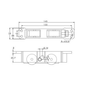 Toldo doble para puerta y ventana de cristal deslizante resistente de 50KG, rueda para colgar, a Marruecos, Arabia, España, reunión de Madagascar - Product Image 3