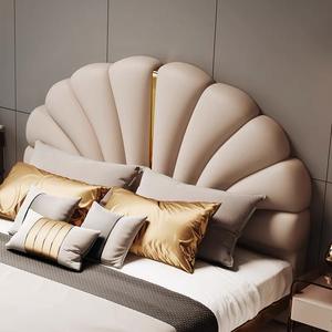 Grande tête de <span class=keywords><strong>Lit</strong></span> haut de gamme, <span class=keywords><strong>Lit</strong></span> Double, personnalisé en acier inoxydable, ensemble de <span class=keywords><strong>Lit</strong></span> en cuir de luxe, meubles de chambre modernes - Product Image 5