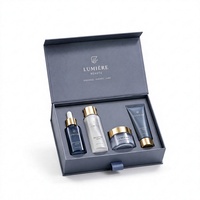 Boîte cadeau de style livre magnétique, doublure en mousse EPE personnalisée, boîte d'emballage en papier pour ensemble cosmétique de soins de la peau