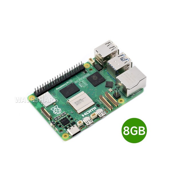 Raspberry Pi 5, Options for RAM, BCM2712 Processor, 2.4GHz Quad-core 64-bit Arm Cortex-A76 CPU, Using RP1 I/O Controller