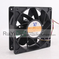 Ventilateur de refroidissement YD Original 24V 48V DC12V 4.5A EC AC 120X120X38MM 12038 12CM Violent case Ant S7 S9 Wing Series Quatre fils YD12038B2G
