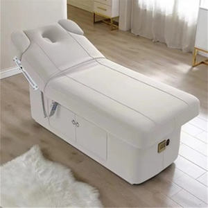 2025 Nueva Clínica ajustable salón de belleza estacionario cabeza cómoda <span class=keywords><strong>vinilo</strong></span> masaje Mesa tailandesa <span class=keywords><strong>cama</strong></span> Facial eléctrica con almacenamiento - Product Image 5