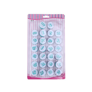 Ensemble de 26 <span class=keywords><strong>emporte</strong></span>-<span class=keywords><strong>pièces</strong></span> en plastique en gros, lettres majuscules (10 <span class=keywords><strong>pièces</strong></span>) et chiffres, moule à biscuits créatif, ensemble de tampons à fondant, outils pour gâteaux et biscuits - Product Image 6