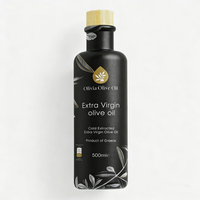 Bouteille d'huile d'olive en céramique noire et blanche de 200 ml en argile de poterie en gros avec logo personnalisé