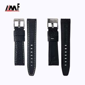 Latest Design Factory Custom <b>Wholesale</b> Soft Charm 24mm Italian Calf Leather <b>Watch</b> Strap Stainless Steel <b>Buckle</b> Pin <b>Buckle</b> Clasp - Product Image 5