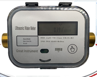 Compteur de débit ultrasonique domestique DN25 RS485 Modbus contrôlé par vanne, alimenté par batterie, IP68