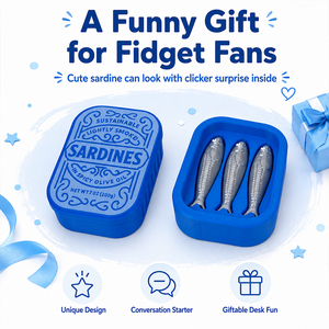 Portachiavi a moschettone in lega di zinco blu, antistress, con apertura a scatto, giocattolo da scrivania tattile, forma rettangolare, per regalo da ufficio - Product Image 3