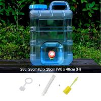 Contenedor de Almacenamiento de Agua Portátil de Varios Tamaños, Grado Alimenticio PE, Cubeta de Agua para Acampar al Aire Libre, Grifo Integrado, Libre de BPA, Gran Capacidad