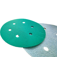 Personnalisé multi trous 5 pouces 125mm oxyde d'aluminium zircone vert disque de papier de verre meulage voiture disque abrasif