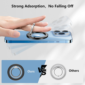 Kim loại từ điện thoại di động Grip Nhẫn Chủ cho điện thoại di động tương thích với Magsafe cho <span class=keywords><strong>Iphone</strong></span> 12 13 14 15 Mini Pro Max - Product Image 6