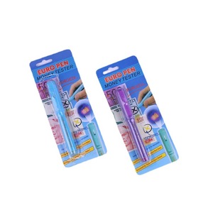 Nouveautés lumière UV <span class=keywords><strong>EURO</strong></span> stylo testeur d'argent Cash Checker Marker 2 en 1 Stylo de détection de dollar - Product Image 1