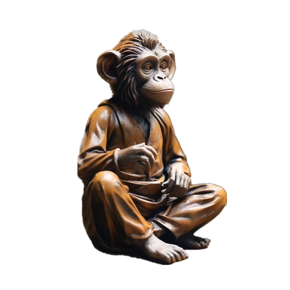 Home Garden Decoration Resin Animals Figurine Monkey Statue
