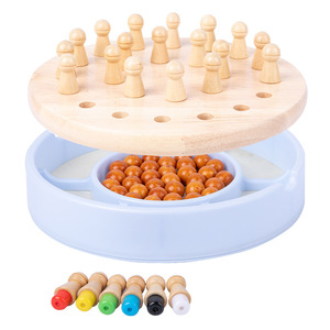 Hai-in-One Single-Player Montessori Bộ nhớ cờ vua trò chơi gỗ thân thiện với môi giáo dục bàn trò chơi cho 3 7 tuổi Unisex - Product Image 5