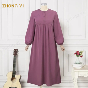 Custom Wholesale Latest One Piece Prayer Hijab <strong>Plain</strong> Jersey Hoodie <strong>Abaya</strong> Islamic Clothing EID Ramadan Breathable Prayer Dresses - Product Image 3
