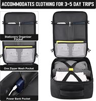 Sac à dos de voyage approuvé par les compagnies aériennes, grand sac à dos pour ordinateur portable de 15,6 pouces avec plusieurs poches de rangement