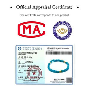 สร้อยข้อมือแบบทำมือของผู้หญิงสีเทอร์ควอยซ์หรูหราเป็นของขวัญสไตล์คลาสสิกรูปทรงเรขาคณิตของผู้จำหน่ายที่ดีสำหรับเด็กผู้หญิง - Product Image 5