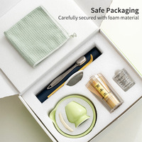 Astief-Ensemble de boîte-cadeau pour cérémonie du thé en carton ondulé, outils de matcha, fait main, logo personnalisé