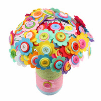 Kit de Bouquet de Fleurs en Feutre pour Enfants - Design Moderne, Durable, Décoration Maison, Jouet Éducatif en Gros