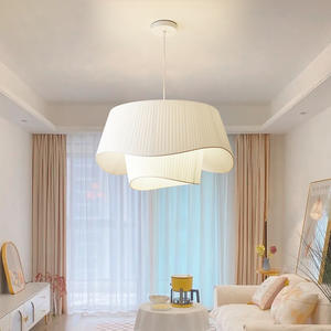 Luminaire suspendu ISN de style Wabi-sabi, moderne et minimaliste, sur le thème du crème, design français vintage tendance pour salon et chambre à coucher - Product Image 6