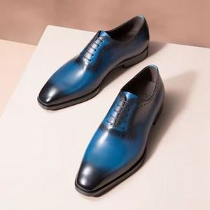 Zapatos Formales de Negocios para Hombre, Estilo Primavera-Otoño, con Cordones, Impermeables, Transpirables, que Aumentan la Altura, de Alta Gama, para Bodas - Product Image 1