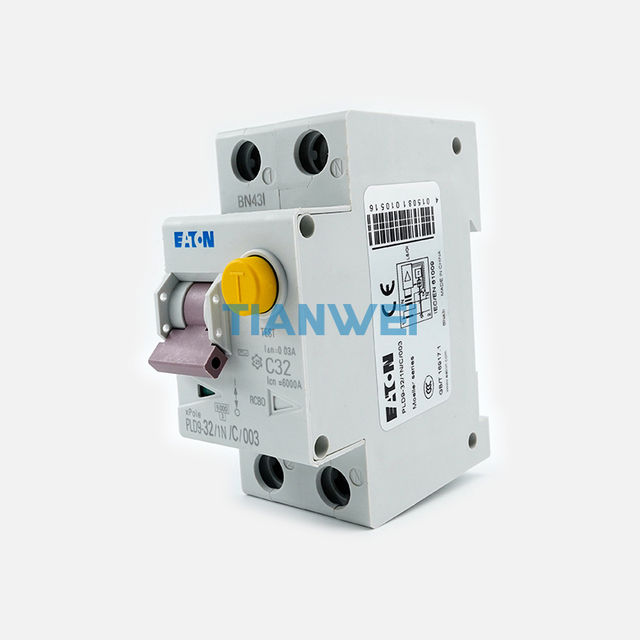 EATON PLD9-16/1N/C/003, PLD9-32/1N/C/003 PLD9 Series 1P+N RCBO, Built-in C-Curve MCB + 30mA AC-Type Residual Current Protection