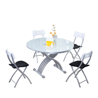 Table basse Convertible à poser sur le dessus, meuble de salon, en verre, extensible, permettant de gagner de l'espace, Table basse, offre spéciale
