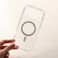 Étui de chargement sans fil magnétique transparent en silicone, étanche et antichoc, avec support magnétique, garantie de 6 mois, 11 couleurs pour