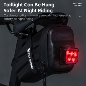 1.8L จักรยานตะวันตกแบบพกพาลายคาร์บอนกระเป๋าท้ายจักรยานกันน้ำสะท้อนแสงกระเป๋าอานม้าพร้อมที่แขวนไฟท้าย - Product Image 2