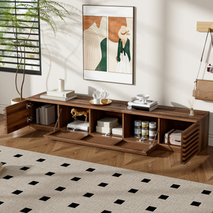 Soporte de TV Moderno Ajustable de Madera para Televisores de hasta 80 Pulgadas, Centro de Entretenimiento con Gestión de Cables y Bisagras de Cierre Suave para Sala de Estar - Product Image 4