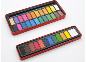 Набор нетоксичных акварельных красок, 24 цвета, набор однотонных акварельных красок - Product Image 4