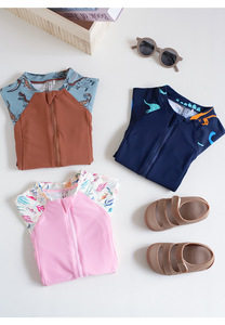 Maillot <span class=keywords><strong>de</strong></span> <span class=keywords><strong>bain</strong></span> une pièce personnalisé pour enfants, pantalon long, protection solaire, résistant au chlore, polyester, unisexe, 0-8 ans, mignon, UPF <span class=keywords><strong>50</strong></span> - Product Image 3