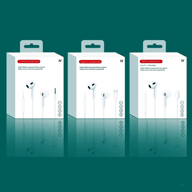 Wired Usb c Type-C Earphone 3.5mm with Mic with Wired Earphones for Mobile Phones Huawei/Xiaomi/Samsung