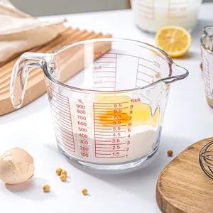 Custom 350ml 500ml 1000ml Handcraft Measuring Glass Eco-friendly Material Multifunction Kitchen Measuring Tool Measuring Cup Set