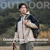 Veste imperméable à capuche unisexe, isolante, respirante, à séchage rapide, à couche unique, coupe-vent, pour les voyages, les trajets quotidiens, l'hiver