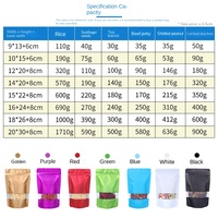 Sachets Doypack refermables colorés en aluminium avec fenêtre, modèle VMPET 533, pour emballage alimentaire (snacks, thé, fleurs, appâts)