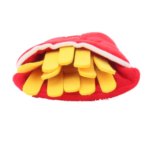 Juguete de Peluche para Mascotas Pequeñas, Ecológico, de Poliéster, con Sonido, Diseño de Dibujos Animados, Bonito y de Lujo, para Uso en Interiores, Pizza, Hamburguesa para Perros - Product Image 5