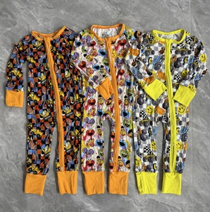 Westlicher Stil, Weihnachten, Jagd/Angeln Zippys, Langarm Doppelreißverschluss Bambus-Zippy Bambus Neugeborenen-Baby-Reißverschluss - Product Image 6