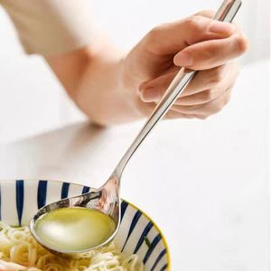 Stainless Steel Long Handle Soup Spoon Deepened Thickened Durable For Household Cooking Serving - Product Image 4