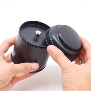 Barattolo in Metallo Nero Rotondo Riutilizzabile <span class=keywords><strong>per</strong></span> Tè Sfuso, Matcha e Spezie, Nuovo Design all'Ingrosso - Product Image 1