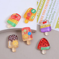 Nouveau Design crème glacée Miniature alimentaire résine artisanat crème colle accessoires bricolage coque de téléphone tasse d'eau Slime charme maison de poupée