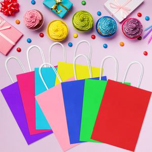 Bolsas de Regalo de Papel Kraft Reciclable Clásicas Personalizadas, Papel de Arte de Colores Arcoíris con Logotipo para Fiestas, Bodas, Compras - Personalizadas - Product Image 6