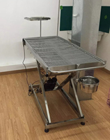 Table d'examen pour animaux OSCAT VET, électrique, robuste, entièrement en acier inoxydable 304, avec accessoires auxiliaires vétérinaires complets