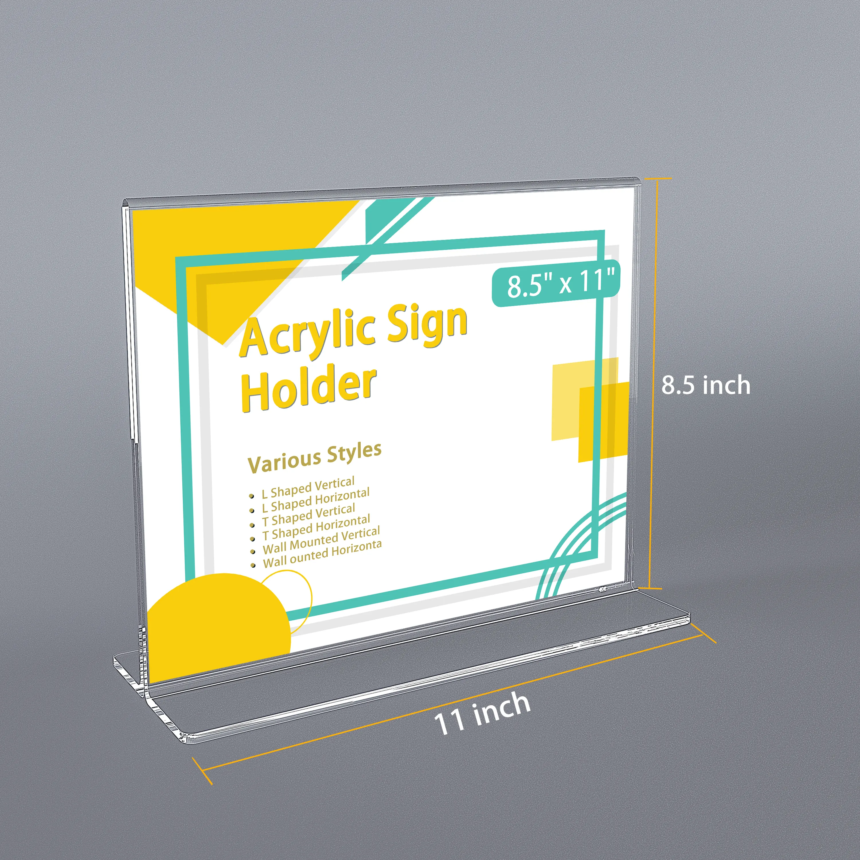 Plastic Sign Holder Acrylic Frame Plexiglass Sign Holder Acrylic Table Signs Flyer Holder for Wedding Event