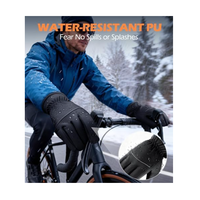 Gants d'hiver pour hommes et femmes fabriqués avec une isolation 3M et une doublure en peluche -15 ° Gants de neige imperméables et coupe-vent pour le ski par temps froid