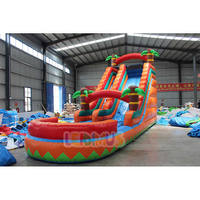 Château Gonflable Aquatique Personnalisé pour Fête d'Enfants, Toboggan Géant de Jardin, Structure Gonflable Bouncy avec Piscine, Vente Chaude